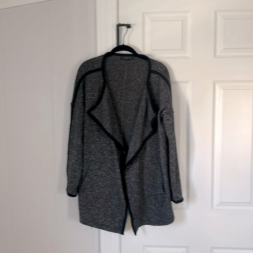 Banana Republic Black/Gray Cardigan Sweater Small
